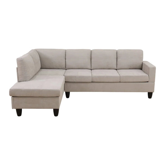 hort Fur Fluffy Fabric 2-piece L-shaped Living Room Sofa Set