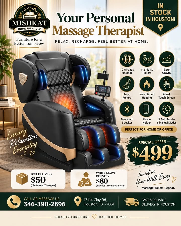 Luxury Electric Full Body Massage Chair with Zero Gravity
