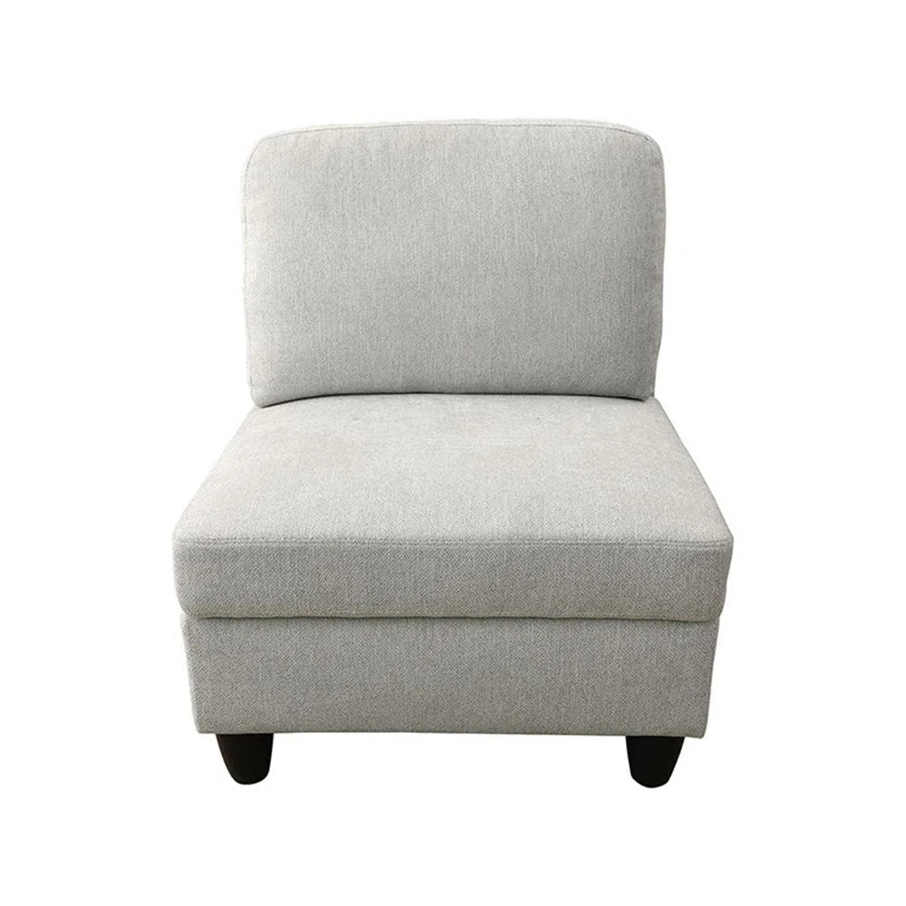 Upholstered 118 " Microfiber / Microsuede U-Shaped Corner Sectional with Ottoman