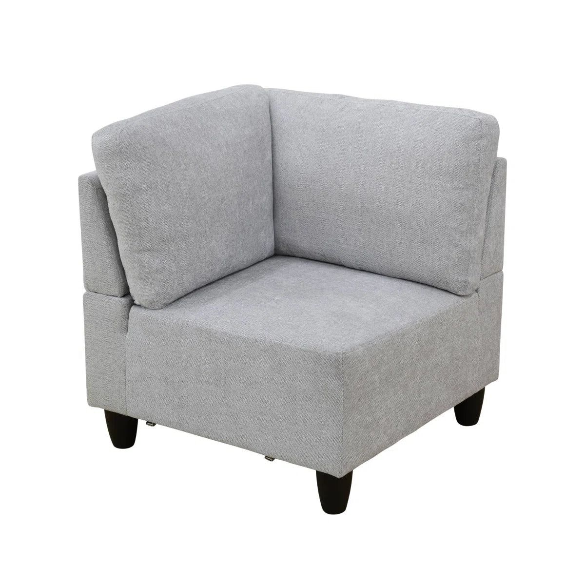 Upholstered 118 " Microfiber / Microsuede U-Shaped Corner Sectional with Ottoman