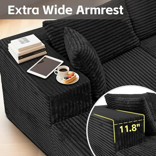 109'' Cloud Sectional Couch Modular Sectional Sofa, Corner Couch Sofa