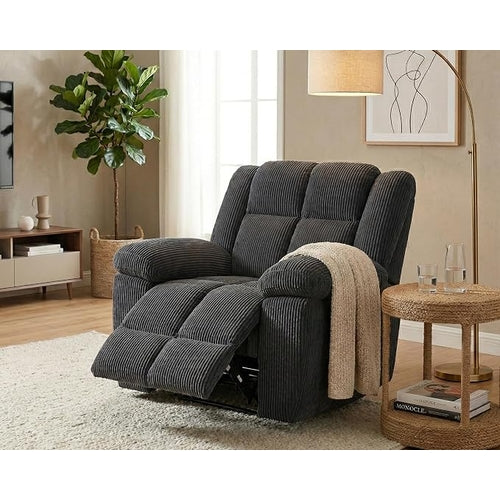 Recliner Sofa Set For Living Room, Corduroy Fabric Living Room Furniture Set, 3 Piece