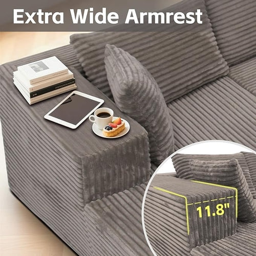 109'' Cloud Sectional Couch Modular Sectional Sofa, Corner Couch Sofa