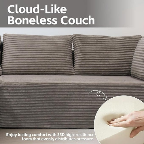 109'' Cloud Sectional Couch Modular Sectional Sofa, Corner Couch Sofa
